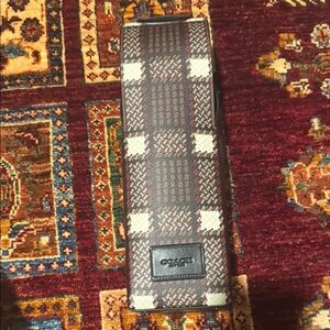 Coach Brown and Cream Tie Classic Accessory